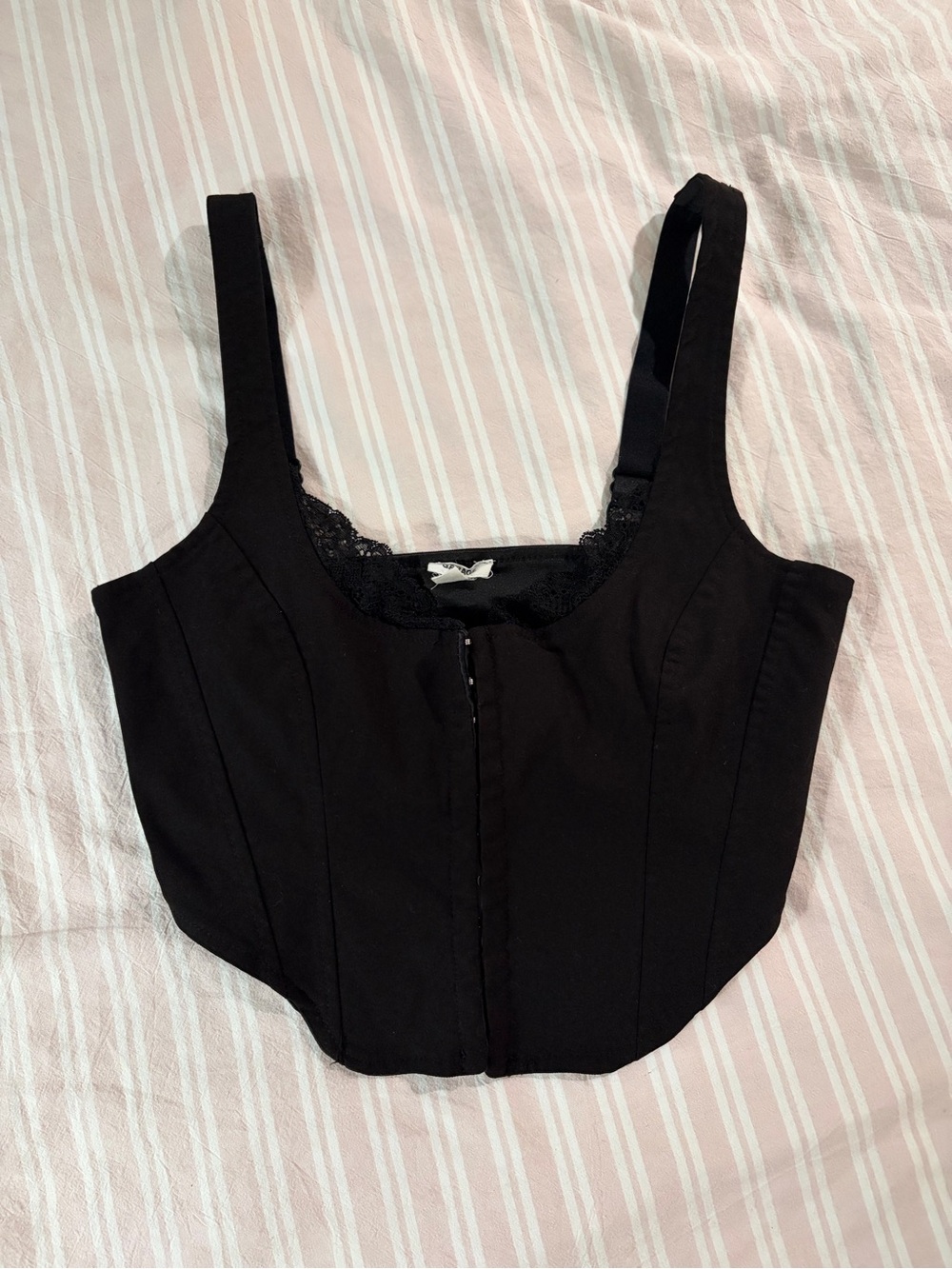 Garage Black Women's Cropped Bustier Tank Top